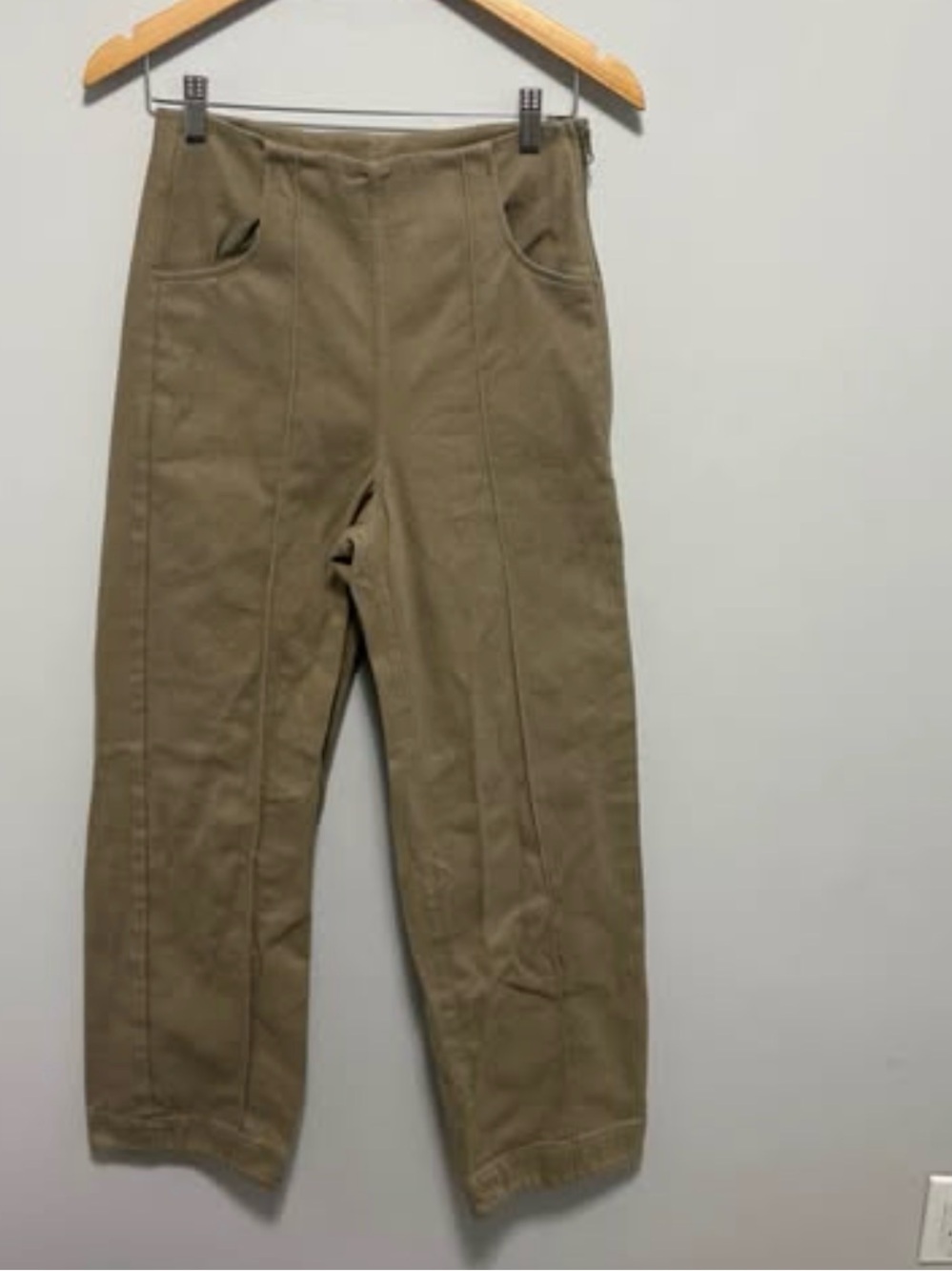 BEATON Pants Womens 2 26x28 Brown High Waisted Workwear Pullon Chino utility